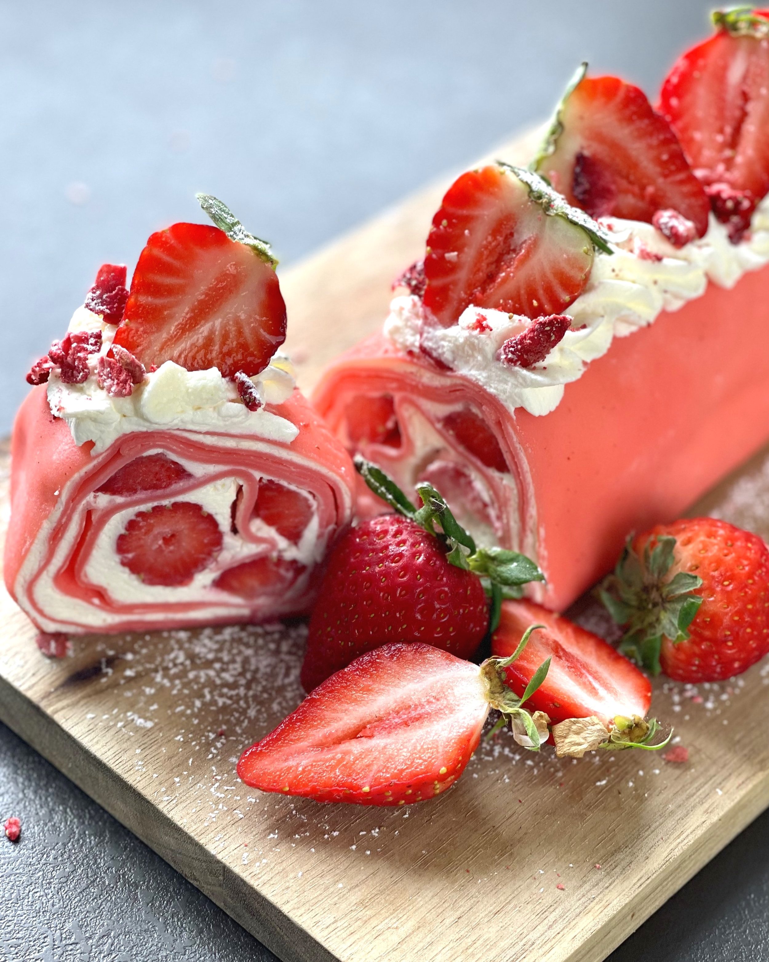 Strawberry Roll Crepes